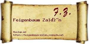 Feigenbaum Zalán névjegykártya